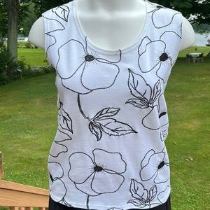 Coldwater Creek embroidered tank top S/M